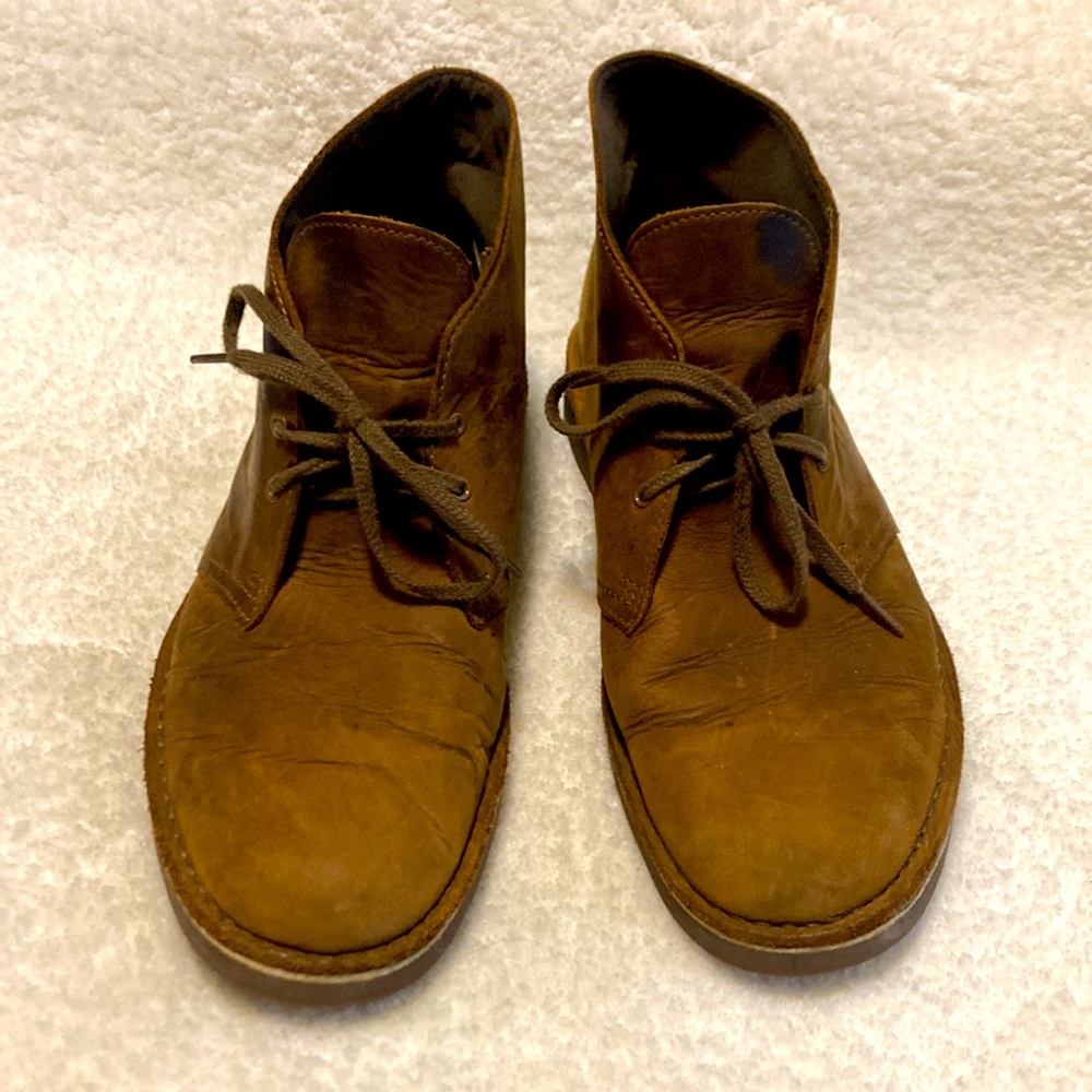Clarks Brown Leather Hommes Low Boots